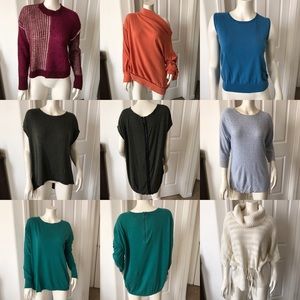 LOT OF 7 SWEATERS Fits Size M-L or 8-10